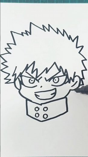 Easy! How to Draw Bakugo from My Hero Academia! #myheroacademia #drawingtutorial