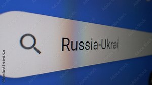 Russia-Ukraine War in the searchbar of web browser