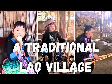Visiting a traditional Lao Village | Hmong Tribe Village | Luang Prabang