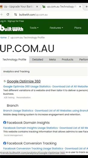 Website technology fingerprint #shorts