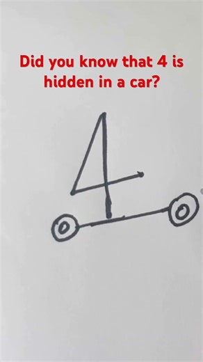 Turning Number 4 Into a Car 🚗 | Amazing Drawing Trick