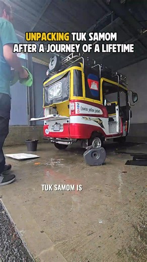 58K views · 4.6K reactions | Unpacking Tuk Samom after 25,000 km. Every scratch tells a story. and now he’s clean again, ready to rest.   #TukTuk #CambodiaToSwitzerland #TukLife | Swiss Yellow Jacket | Facebook