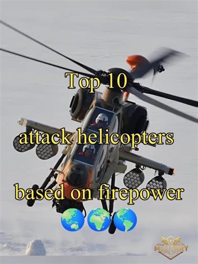 Top 10 attack Helicopters in the world 🌏🌎 #top10 #helicopter