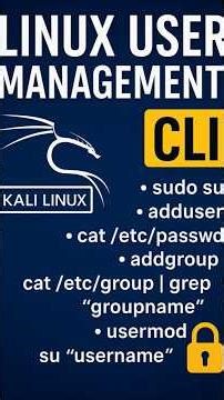Linux User Management: Commands You Must Know (Kali Linux) #linuxdistribution #tutorial #tech