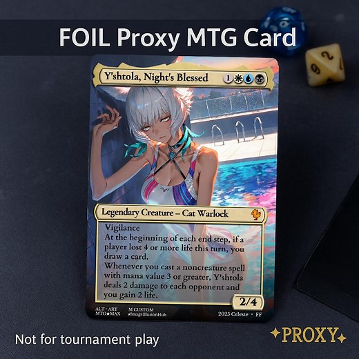 Y'shtola Night's Blessed Proxy – Anime Waifu MTG Proxy Card, Alt Art EDH Commander Cards - Etsy