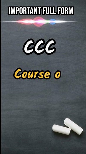 Full form of CCC ! full details of CCC #ccc #shorts