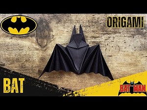 EASY ORIGAMI BAT (BATMAN STYLE) - DIY PAPER CRAFT TUTORIAL | PAPER BAT ORIGAMI WORLD INSTRUCTIONS