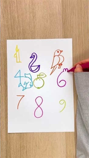 Draw from Numbers 🐦✨ Easy Kids Math Trick