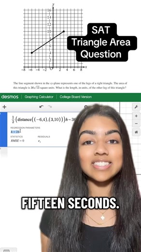 SAT Triangle Area Question #desmos #digitalsatmath #satmath #sat #desmos