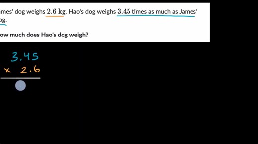 Multiplying decimals word problems