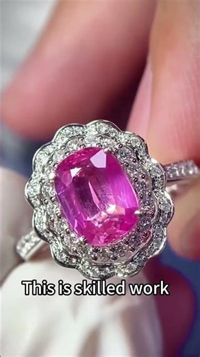 Precision Diamond Setting in Custom Jewelry Manufacturing #bestring #jewelrymaking