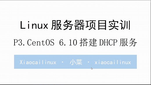 P3.Linux服务器项目实训-DHCP服务搭建和配置（CentOS 6.10）