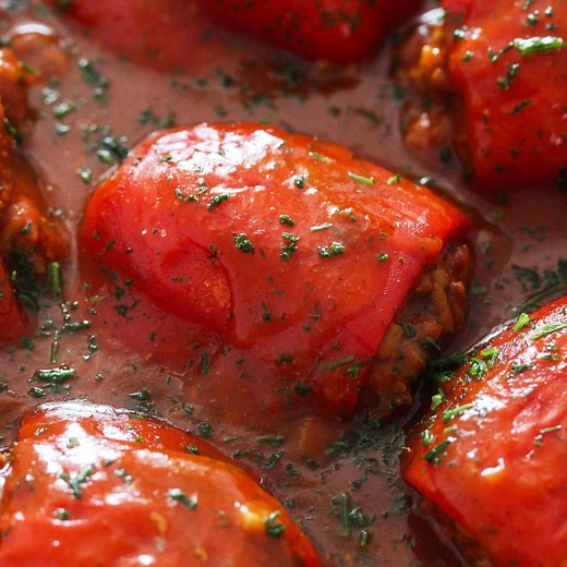 Stuffed Peppers in Tomato Sauce