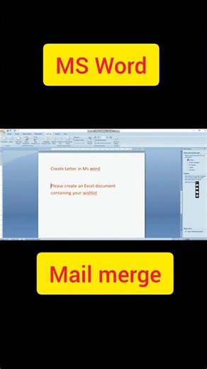 MS WORD| MAIL MERGE