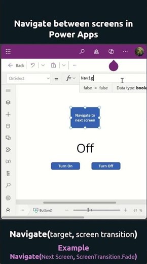 Navigate Screens in Power Apps #navigate #powerapps #tutorial #tips #office #office365 #pc #screen