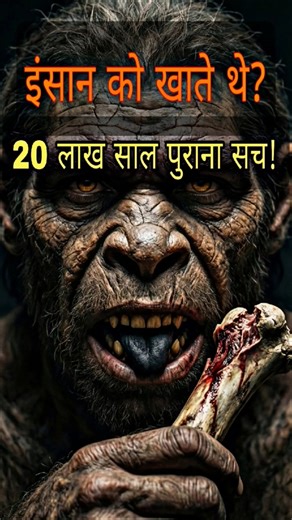 इंसान ही इंसान को खाता था?20 लाख साल पुराना सच! 😱🍖#Shorts