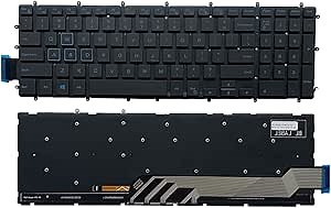 Replacement Laptop Keyboard Blue Backlight for Dell Inspiron 3579 3583 3779 5565 5567 5570 5575 5587 7566 7567 7577 7588 5765 5767 5770 5775 7773 7778 7779 No Frame US Layout