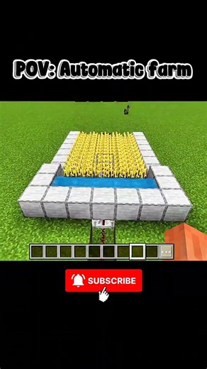 I Built an Automatic Wheat Farm in Minecraft | Easy Redstone Farm Tutorial#minecraft#minecraftbuild