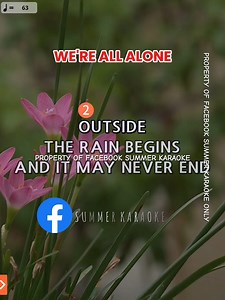 We're All Alone Karaoke Song with Lyrics #karaoke #karaokehits #lyrics #lovesongs #MusicLovers | Summer Karaoke
