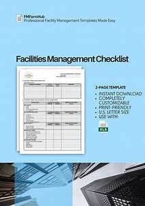 Facilities Management Checklist (facilities Inspection Checklist, Building Operations Checklist, Property Management Checklist) - Etsy