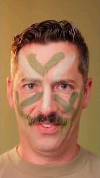 Had to try this! Very interesting way of applying camo face paint.