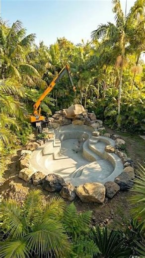 Watch This Empty Backyard Turn Into a Tropical Lagoon Paradise!