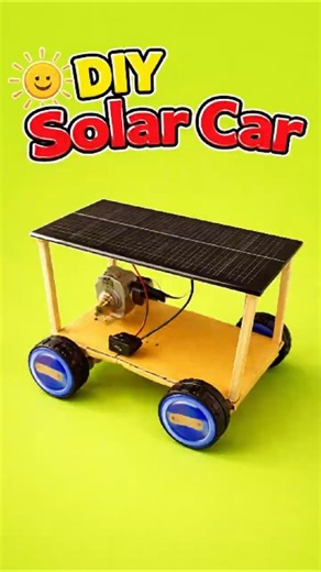 This Homemade Solar Car Blew My Mind ☀️😳 #diy #science #shorts
