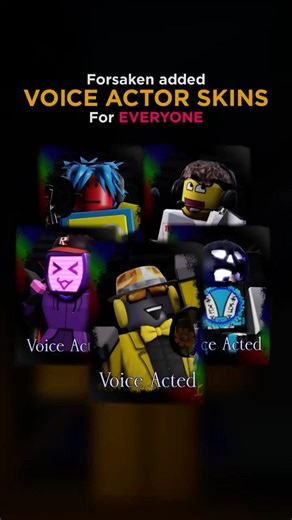 Forsaken added VOICE ACTOR SKINS for EVERYONE #roblox #forsaken #forsakenroblox
