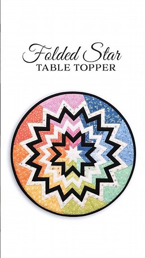 Join Jen as she shares how to make this stunning Folded Star Table Topper designed by PlumEasy. #sew
