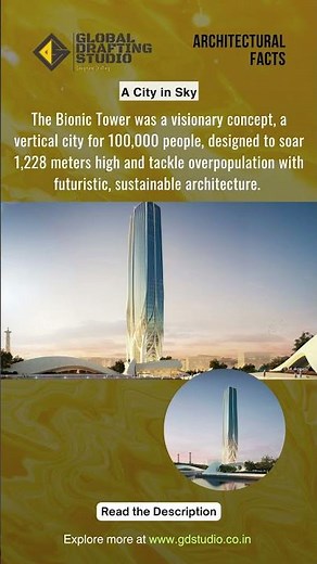 Bionic Tower – The Vertical City of the Future 🌆🚀 #shorts #modernarchitecture #dubai #architecture