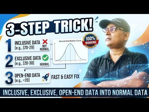 Converting Inclusive into Exclusive Data | Continuous Data [ Part - 1] | NO CONFUSION AGAIN !
