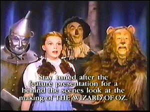 The Wizard of Oz VHS "stay tuned" notice, 1999