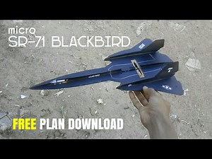 How to make MICRO RC PLANE SR-71 230mm Homemade