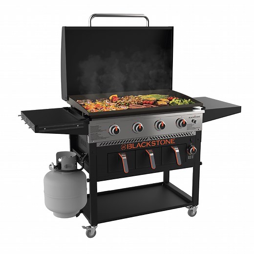 Blackstone 4-Burner 36" Outdoor Combo Griddle with Air Fryer and Hood