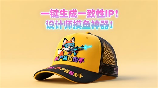 一键生成一致性IP！设计师摸鱼神器！