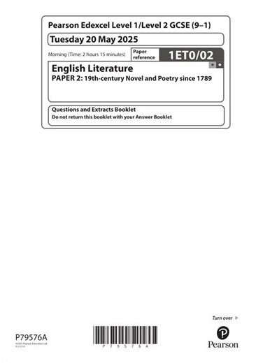 Pearson EDEXCEL GCSE English Literature Paper 2 2025