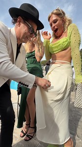 Silk skirt destroyed by Magic #magician #poolparty🤣😱🤣 | Julien Magic