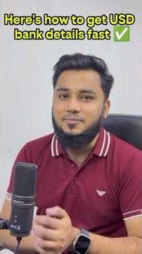 Here's how to get USD bank details fast👇📢🏦