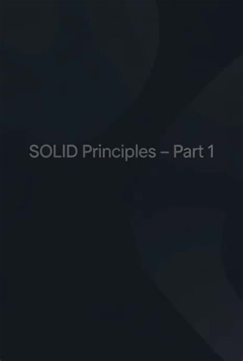 Solid principles - part 1