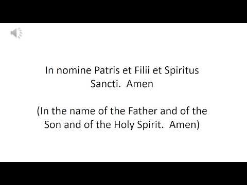 The Sign of the Cross in Latin