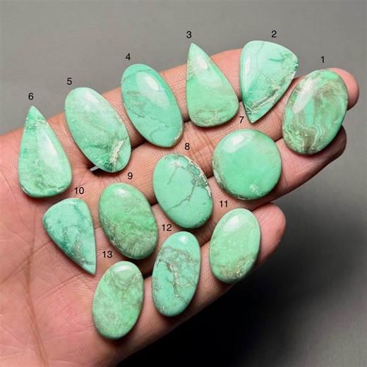 Variscite A One Quality 100% Natural Variscite Cabochon Loose Gemstone for Making Jewelry Code MI-1638 - Etsy