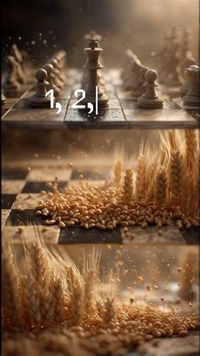 Ce grain de blé qui a ruiné le royaume ♟️ #maths #science #exponentielle #échiquier