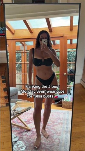 Ranking my favorite Monday Swimwear bikini tops for a fuller bust 👙✨ Monday is one of my favorite