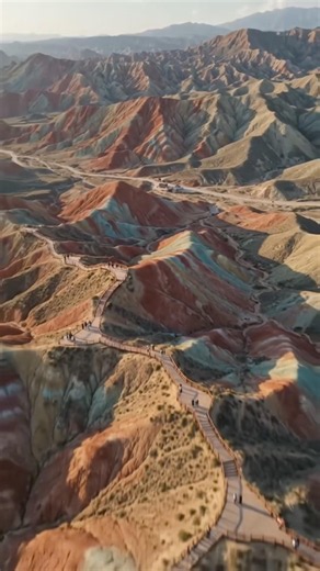 🌈 China's Rainbow Mountains | The Most Colorful Landscape on Earth 🇨🇳