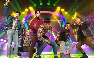 【B.A.P】复古造型兔兔超欢乐打歌现场 《BE HAPPY》高清中字
