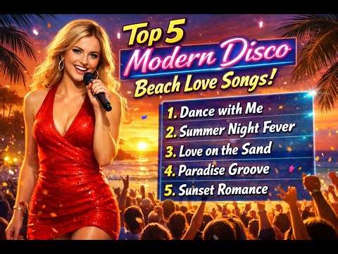 🔥 Top 5 Modern Disco Beach Love Songs | Endless Summer Dance & Romantic Vibes 🌊💃 / RetroGalaxy AI