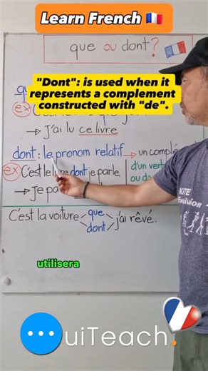 5K views · 97 reactions | Learn how to use the pronouns que and dont correctly in French! ☝️ | #Frenchgrammar #frenchteacher #frenchlesson #apprendrelefrançais #frenchgrammar | OuiTeach & French Becomes Easy | Facebook