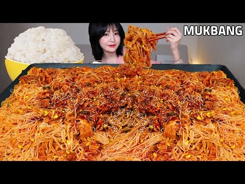 ASMR Crunchy Spicy Bean Sprout Bulgogi🔥 Korean Mukbang