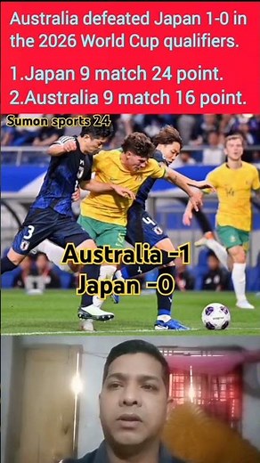 Australia defeated Japan 1-0 in the 2026 World Cup qualifiers.#football #afc #wcc#Australia #japan