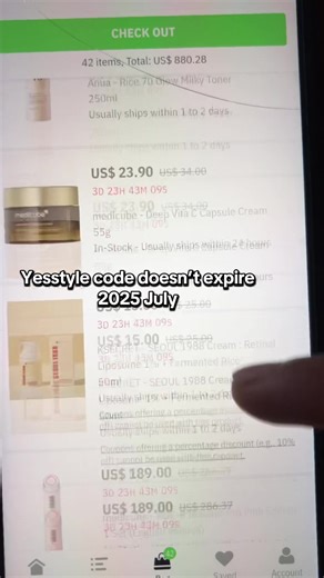 yesstyle codes 2025 on TikTok